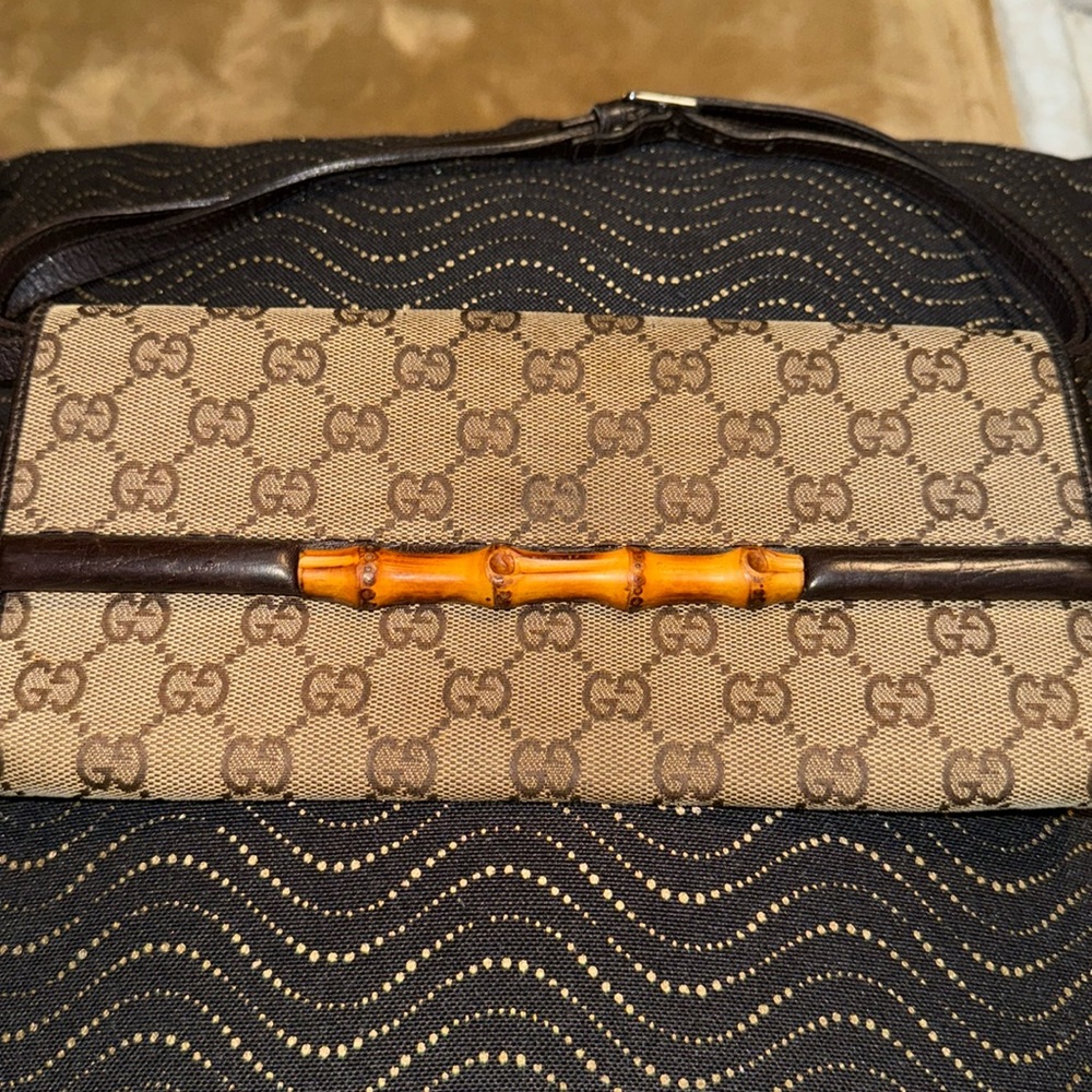 Authentic Vintage Bamboo Gucci Clutch